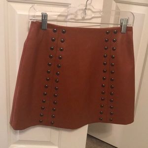 Line and Dot vegan leather skirt